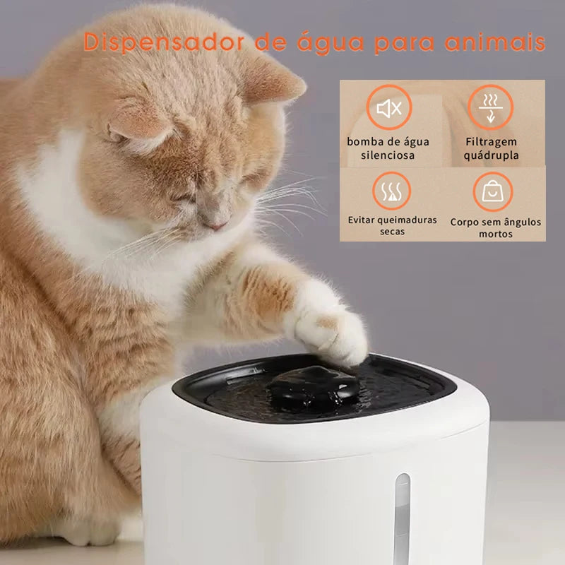 Smart Water Dispenser For Pets, Circulating Water, Safe and Silent, 2,5 L With Light