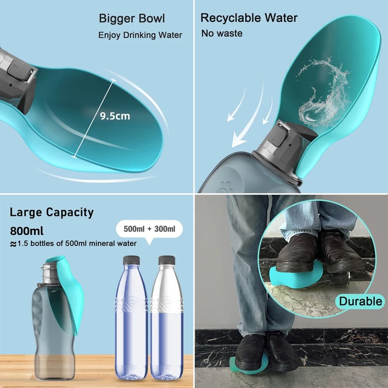 Garrafa de água portátil para cães de pequeno e grande porte, tigela para filhotes, bebedouro para gatos, Labrodor Yorkshire, suprimentos para animais de estimação